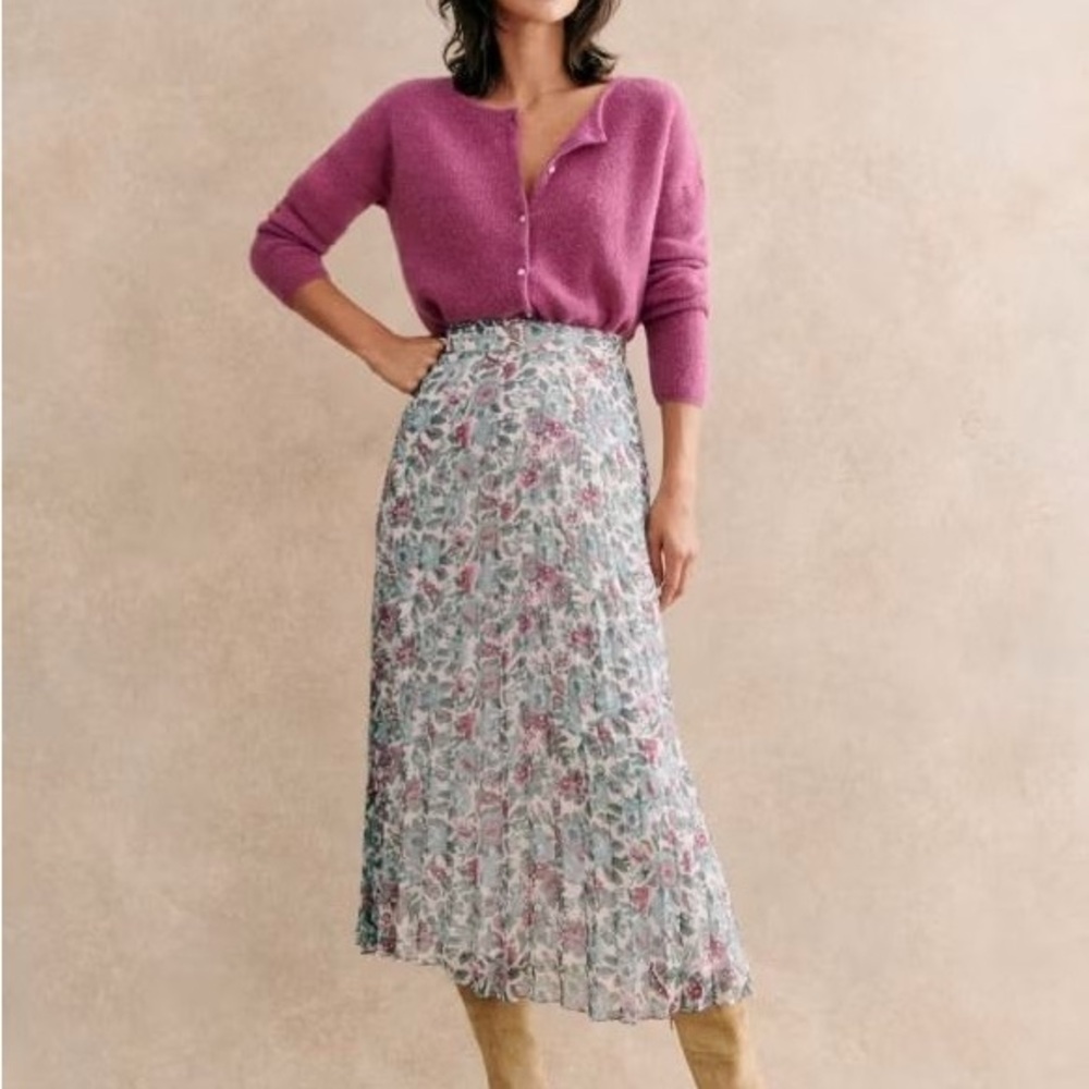 Sezane Dune midi skirt